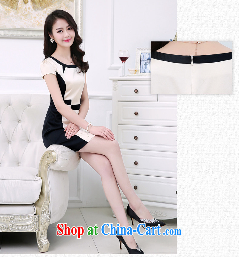 Chang Ting 2015 summer new thick MM short-sleeve large code beauty dresses T 0958 white . XL pictures, price, brand platters! Elections are good character, the national distribution, so why buy now enjoy more preferential! Health