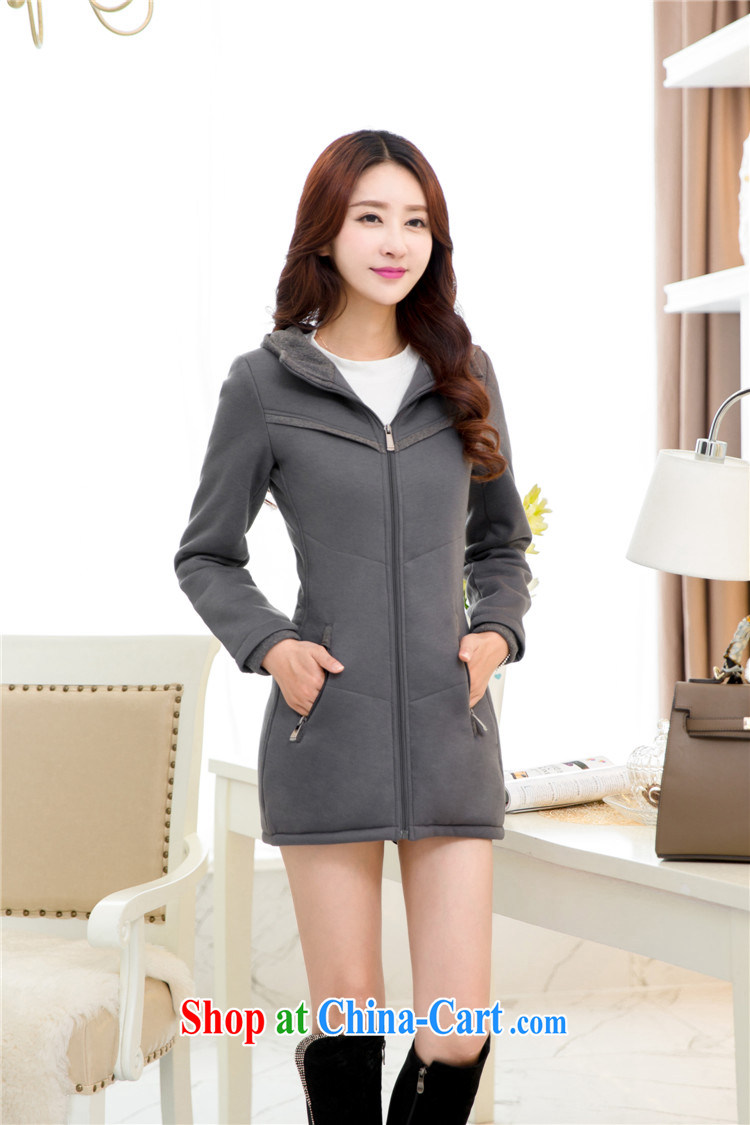 2015 autumn and winter, the Korean edition XL girls with the cotton lint-free cloth with thick warm cap beauty graphics thin sweater jacket red (the lint-free cloth and cotton) XXXXL pictures, price, brand platters! Elections are good character, the national distribution, so why buy now enjoy more preferential! Health