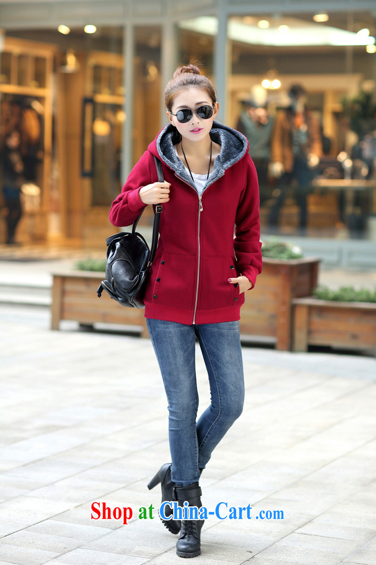 Szili and Macedonia is indeed XL female 2014 autumn and winter new expertise in mm long Korean video thin the lint-free cloth thick coat 200 Jack warm hair inside the pot sweater wine red XXXXL pictures, price, brand platters! Elections are good character, the national distribution, so why buy now enjoy more preferential! Health