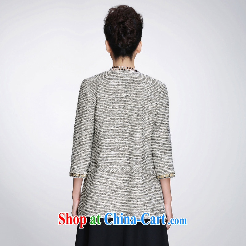 The Mak is the female 2015 spring new thick mm stylish cuffs staples in Pearl long jacket 951043309 gray 6 XL, former Yugoslavia, Mak, and shopping on the Internet
