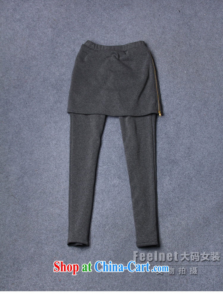 feelnet larger women 2015 spring new thick MM, trouser press stretch the lint-free cloth XL solid Trouser press 1497 large gray code 4 XL pictures, price, brand platters! Elections are good character, the national distribution, so why buy now enjoy more preferential! Health