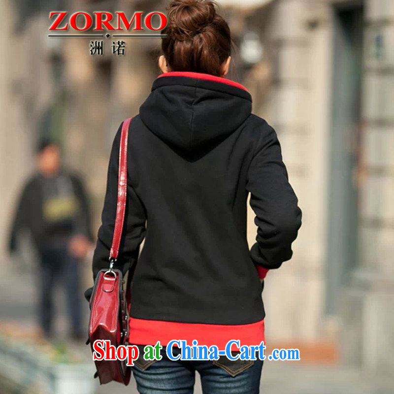 ZORMO winter 2014 new mm thick and fat XL sweater cotton knocked color thick King women's coats black 6 XL 185 - 215 jack, ZORMO, shopping on the Internet