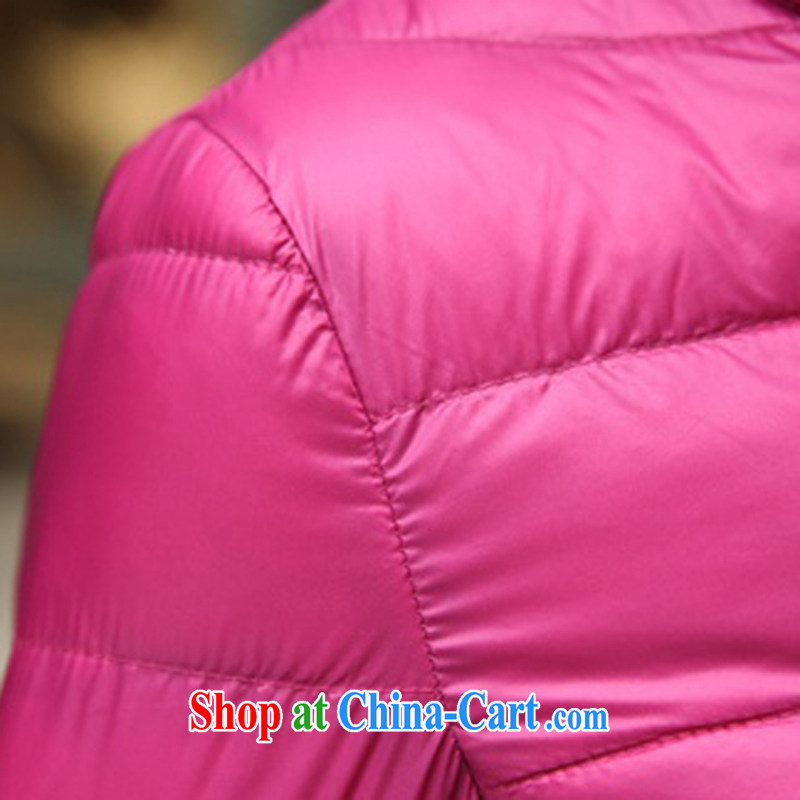 Scent of Goma XGN winter 2014 new Korean beauty, for the code down jacket girls solid color in short, thin and light, warm long-sleeved feather sleeve winter purple S, the Hong Kong Gore (XGN), online shopping