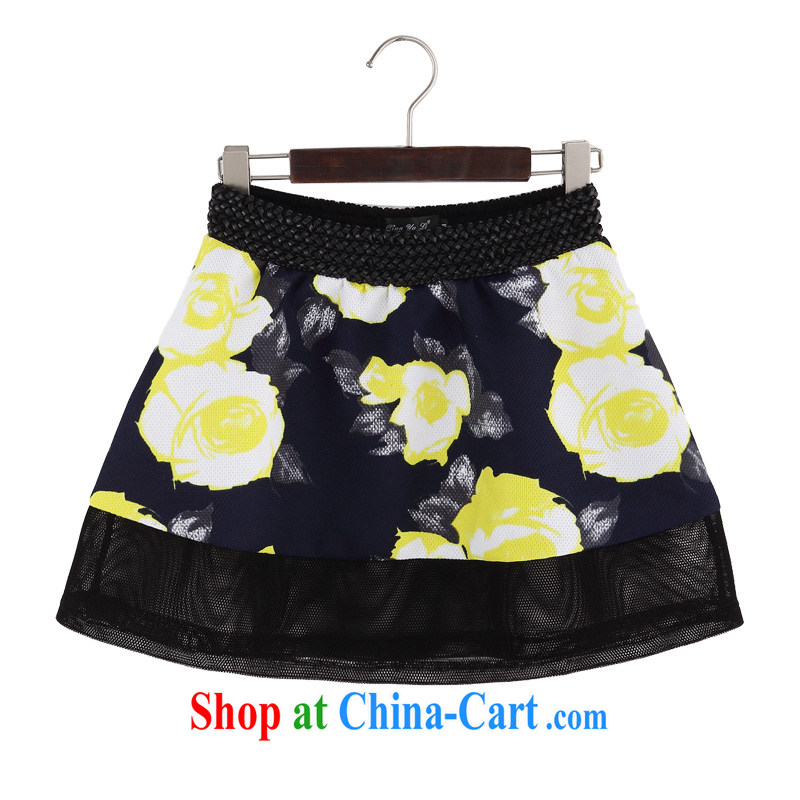 Constitution, colorful dress and stylish body skirts and indeed intensify, elasticated waist high-definition-flowers a biological air quality 100 ground short skirts Paridelles shaggy skirt 4 quarter skirt suit 4 XL, constitution, Jacob (QIANYAZI), online shopping