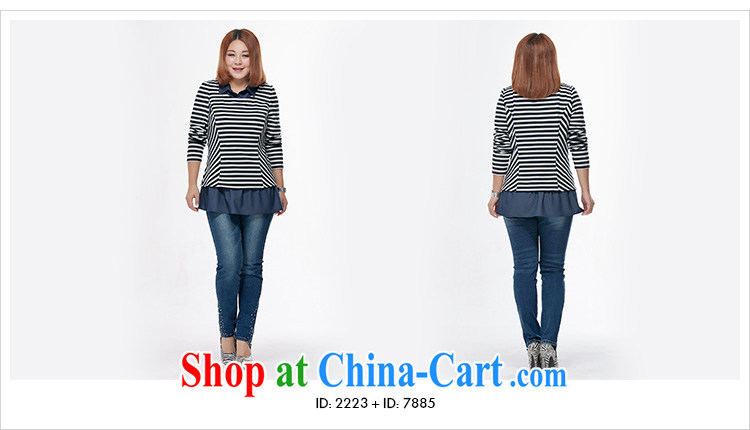 The MsShe Code women spring 2015 long-sleeved-T shirt T-shirt clearance 2223 blue-and-white 5XL pictures, price, brand platters! Elections are good character, the national distribution, so why buy now enjoy more preferential! Health