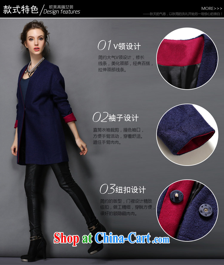 Emma and indeed XL jacket thick mm 2014 stylish graphics thin thick sister long-sleeved wool? sub-coat hidden cyan 5 XL (90 - 100 KG) pictures, price, brand platters! Elections are good character, the national distribution, so why buy now enjoy more preferential! Health