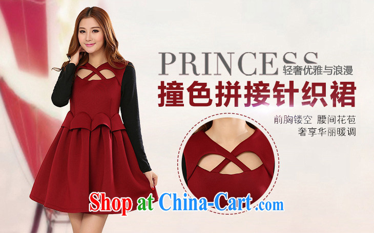 Constitution and colorful delivery female small dress Korean Palace style high waist shaggy dress Package Mail and ventricular hypertrophy, small red sexy round-collar long-sleeved thick night deep red XXXXL pictures, price, brand platters! Elections are good character, the national distribution, so why buy now enjoy more preferential! Health