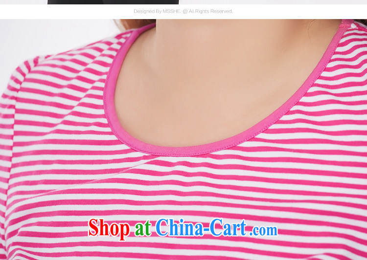 MsShe XL ladies' 2015 spring new emphasis on 100 mm ground round-collar long-sleeved striped beauty graphics thin solid T pension 2448 blue 4 XL pictures, price, brand platters! Elections are good character, the national distribution, so why buy now enjoy more preferential! Health
