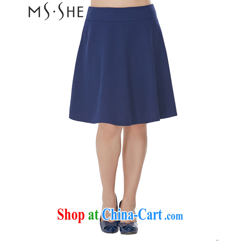 MsShe XL female new 100 ground graphics thin body skirt clearance 2507 blue T 2