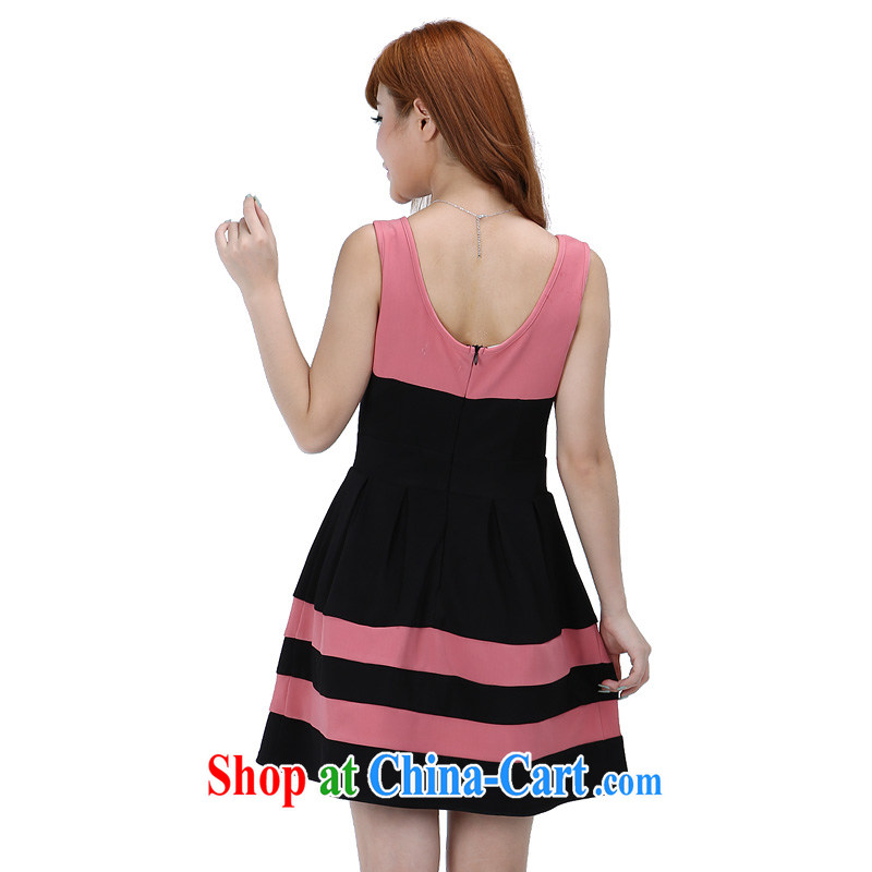 Laurie flowers, thick, female and indeed XL dresses thick sister summer, Korean video thin vest 6276 skirt black 5 XL, Shani Flower (Sogni D'oro), online shopping