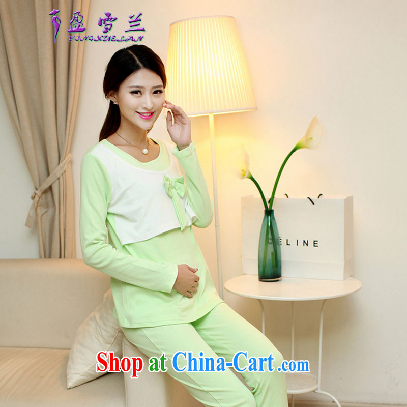 Surplus snow, 2014 cotton pregnant women fall autumn clothing pants Kit pregnant women with breast-feeding, clothing child clothing fall and winter thermal underwear 6091 Green Green (quality in stock) XL, surplus Snow (YINGXUELAN), shopping on the Internet