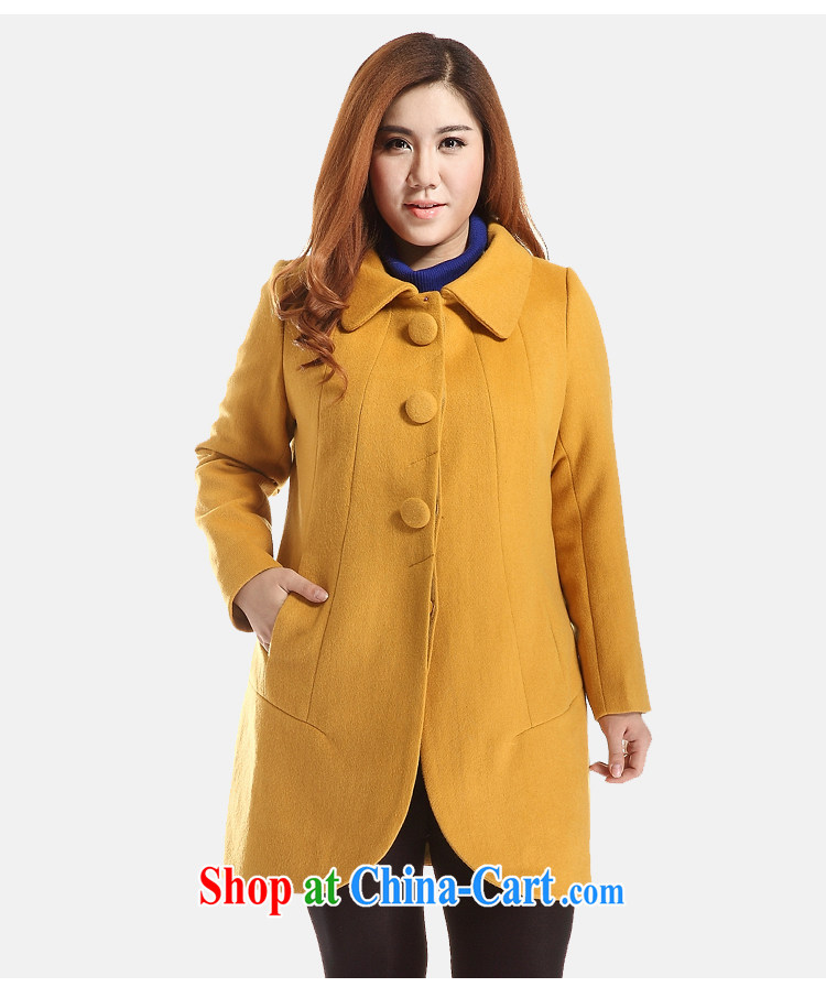 Slim LI Sau 2014 autumn and winter new, larger female lapel simple tulip-wool so the coat jacket Q 6375 yellow XL pictures, price, brand platters! Elections are good character, the national distribution, so why buy now enjoy more preferential! Health