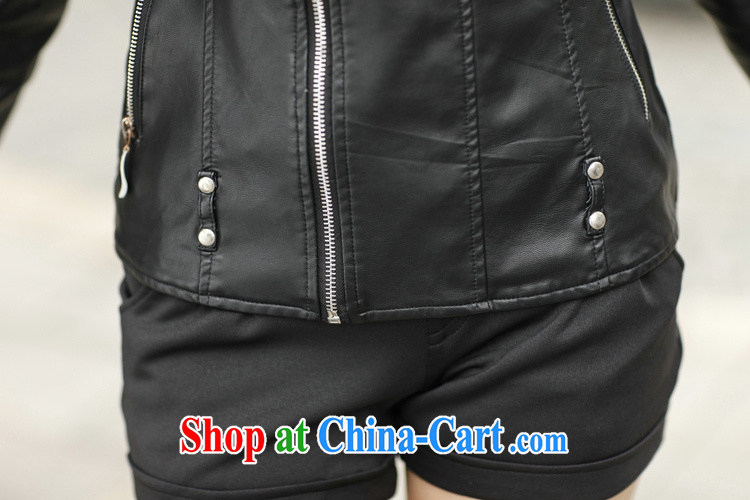 2014 autumn and winter, XL girls thick mm stylish sexy PU leather jacket long-sleeved Western leather jacket short, cultivating small jacket and cotton XXXXXL pictures, price, brand platters! Elections are good character, the national distribution, so why buy now enjoy more preferential! Health