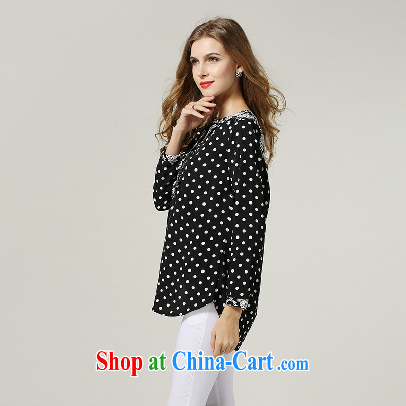 Connie's dream 2014 autumn new Europe and the wind was increasing, female 200 Jack mm thick waves, loose snow woven long-sleeved T-shirt girl shirt 1175 black XXXXXL, Connie dreams, the Code women, shopping on the Internet