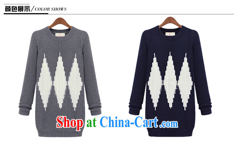 Connie's dream 2014 in winter, the United States and Europe is increasing, female 200 Jack cultivating knitted dress mm thick sweater video thin package and further than female dark blue XXXXL pictures, price, brand platters! Elections are good character, the national distribution, so why buy now enjoy more preferential! Health