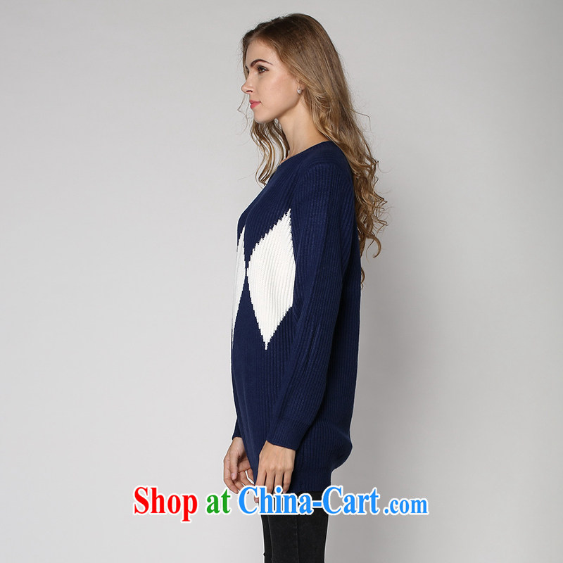 Connie's dream 2014 in winter, the United States and Europe is increasing, female 200 Jack cultivating knitted dresses thick mm sweater video thin package and further than female dark blue XXXXL, Connie dreams, shopping on the Internet