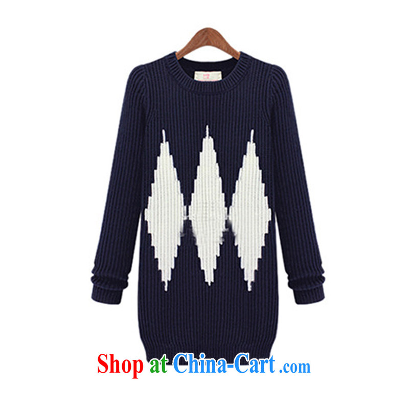 Connie's dream 2014 in winter, the United States and Europe is increasing, female 200 Jack cultivating knitted dresses thick mm sweater video thin package and further than female dark blue XXXXL, Connie dreams, shopping on the Internet