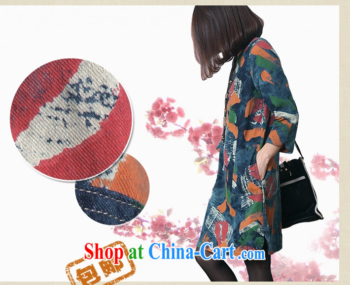 Yao her 2014 Korean autumn and winter, new arts, cotton the female loose the code stamp cowboy dress pregnant women long-sleeved shirt with solid skirt XXL pictures, price, brand platters! Elections are good character, the national distribution, so why buy now enjoy more preferential! Health