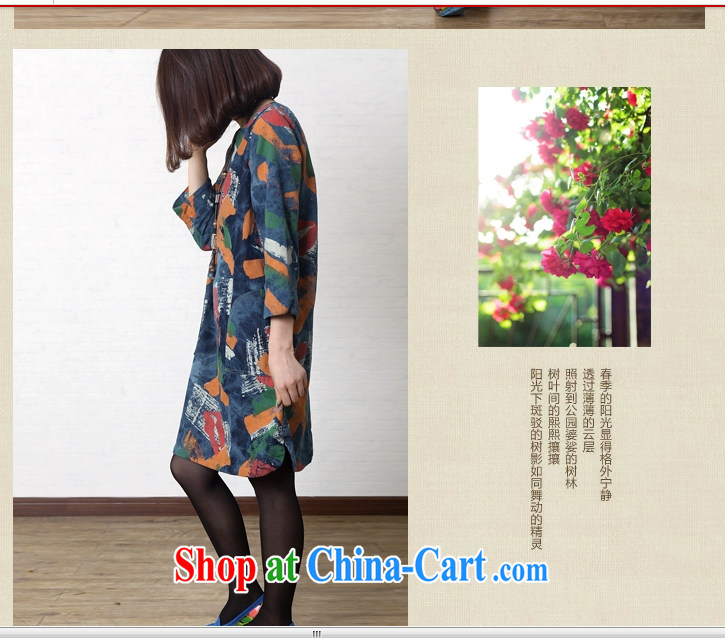 Yao her 2014 Korean autumn and winter, new arts, cotton the female loose the code stamp cowboy dress pregnant women long-sleeved shirt with solid skirt XXL pictures, price, brand platters! Elections are good character, the national distribution, so why buy now enjoy more preferential! Health