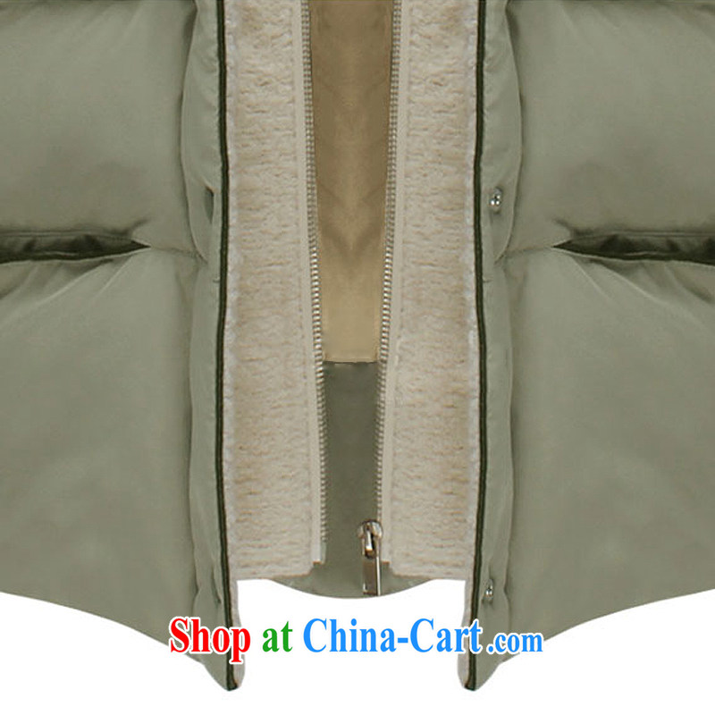 Susan Sarandon aviation jiaoshan New, and indeed increase, women mm thick solid color cap leave 2 short quilted thick quilted coat jacket 9093 green 5 XL, Dan Jie Shi (DANJIESHI), shopping on the Internet