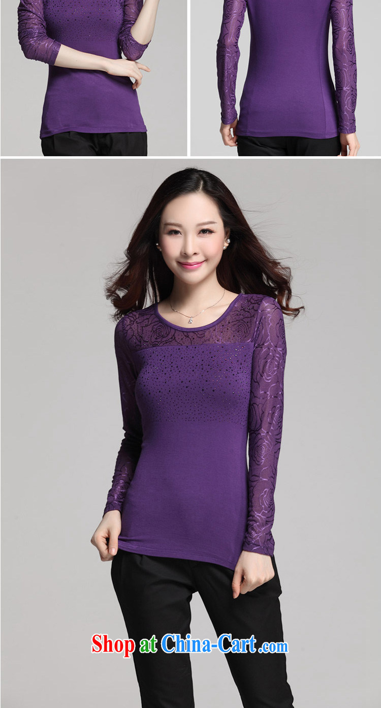 flower girl Isabelle spring 2015 new Korean trendy, cultivating lace hot drill Web yarn solid long-sleeved T-shirt T-shirt woman D 7389 black XXXL pictures, price, brand platters! Elections are good character, the national distribution, so why buy now enjoy more preferential! Health