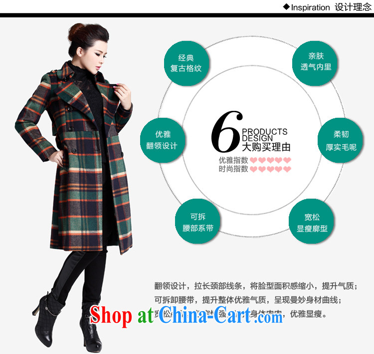 Cloud sub-XL women winter 2014 gross Load? jacket thick sister? A coat thick MM cashmere overcoat grid 5 XL pictures, price, brand platters! Elections are good character, the national distribution, so why buy now enjoy more preferential! Health