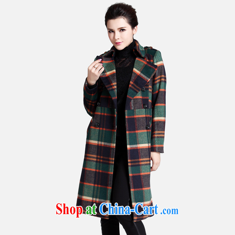 Cloud sub-XL ladies' 2014 winter clothing so gross jacket thick sister? sub-coat thick MM cashmere overcoat grid 5 XL, cloud, and shopping on the Internet