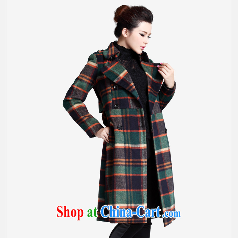 Cloud sub-XL ladies' 2014 winter clothing so gross jacket thick sister? sub-coat thick MM cashmere overcoat grid 5 XL, cloud, and shopping on the Internet