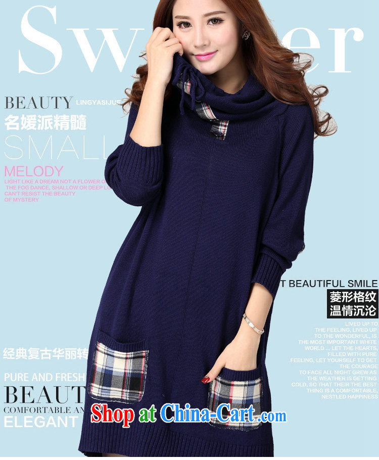 Constitution, autumn and winter 2015 new thick sister female increased in Europe and America, wind of aristocratic ladies style long-sleeved plaid stacks for long bag and knit-po blue the code are code pictures, price, brand platters! Elections are good character, the national distribution, so why buy now enjoy more preferential! Health
