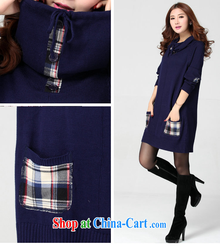 Constitution, autumn and winter 2015 new thick sister female increased in Europe and America, wind of aristocratic ladies style long-sleeved plaid stacks for long bag and knit-po blue the code are code pictures, price, brand platters! Elections are good character, the national distribution, so why buy now enjoy more preferential! Health