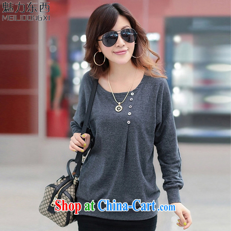 What charm summer 2015, the Code women T long-sleeved shirts and T-shirts for women T 922,921 921 round-collar gray XXXXL, charm things (MEILIDONGXI), online shopping