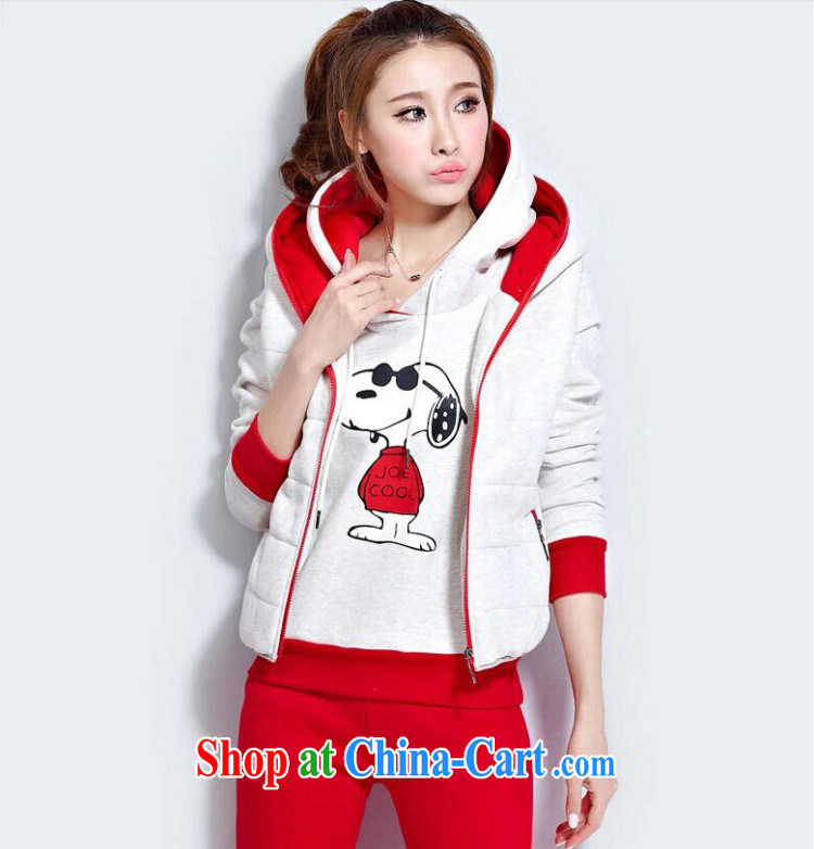 New winter clothes cartoon sweater 3 piece set the lint-free cloth thick aura beauty graphics thin female Korean larger female sport and leisure T-shirt, a trousers Kit yellow XXL pictures, price, brand platters! Elections are good character, the national distribution, so why buy now enjoy more preferential! Health
