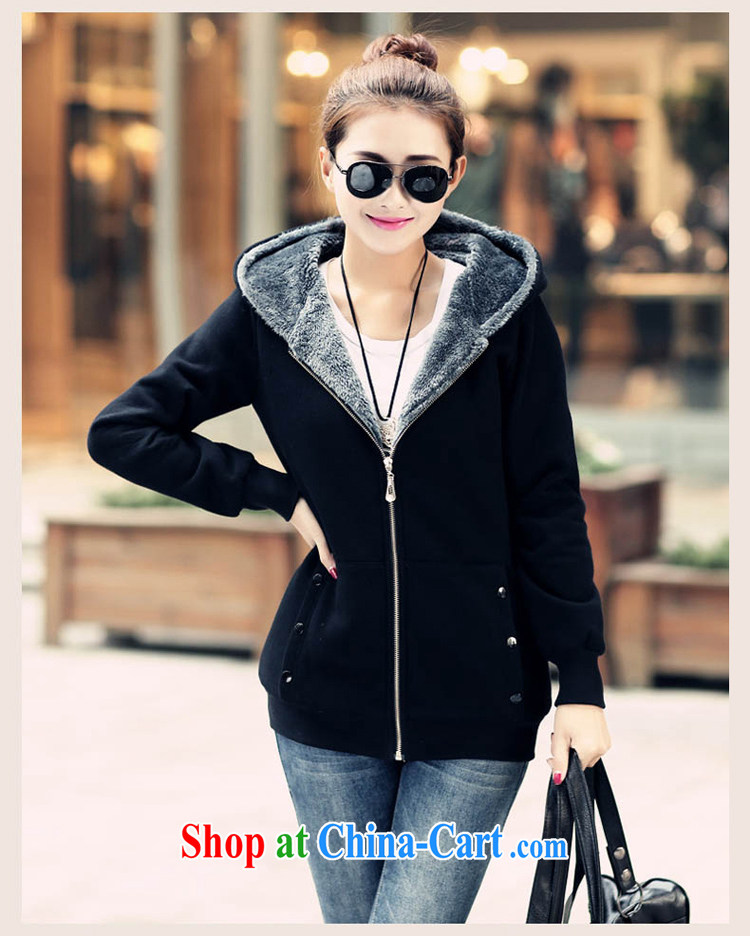 The Code's 2014 fall and winter, new, long, and thick warm zip-cap the lint-free cloth larger sweater black 6 XL pictures, price, brand platters! Elections are good character, the national distribution, so why buy now enjoy more preferential! Health