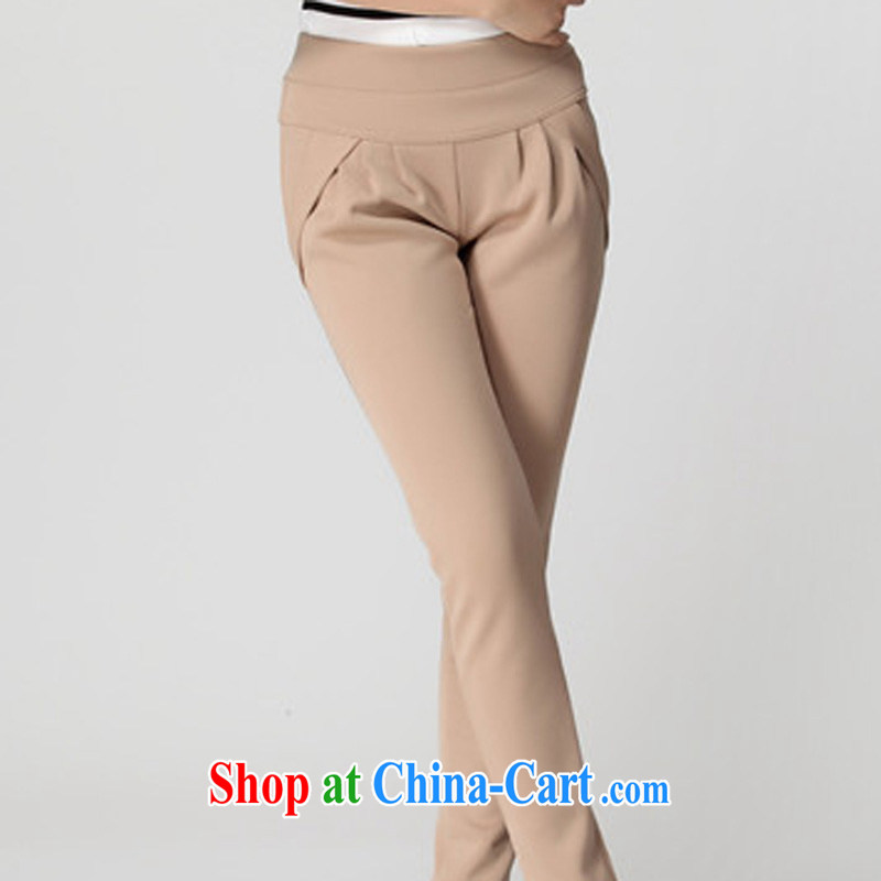 Land is the Yi 2015 spring new graphics thin warm XL fat people dress graphics thin, the fat and the lint-free cloth thick castor solid pants pants card the color 3 XL, land is still the garment, and shopping on the Internet
