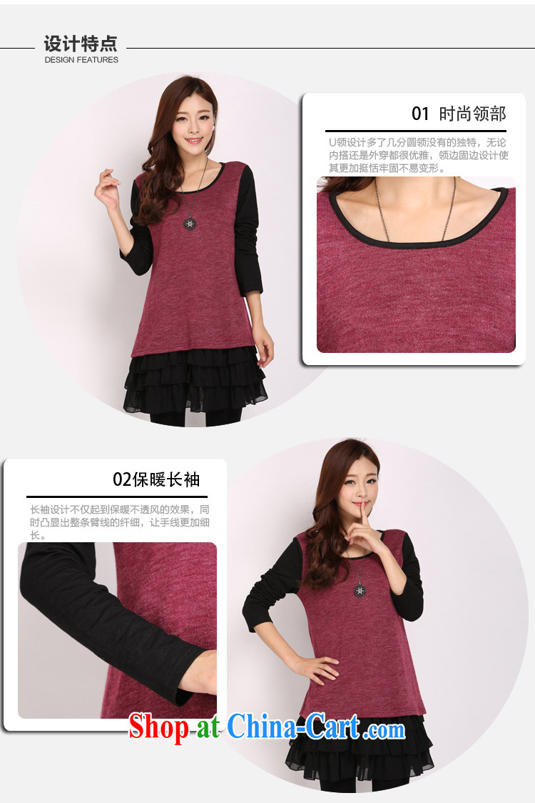 Laurie flower, XL women dress thick sister winter clothing Korean knitted sweater skirt video thin, 3102 maroon 6 XL pictures, price, brand platters! Elections are good character, the national distribution, so why buy now enjoy more preferential! Health