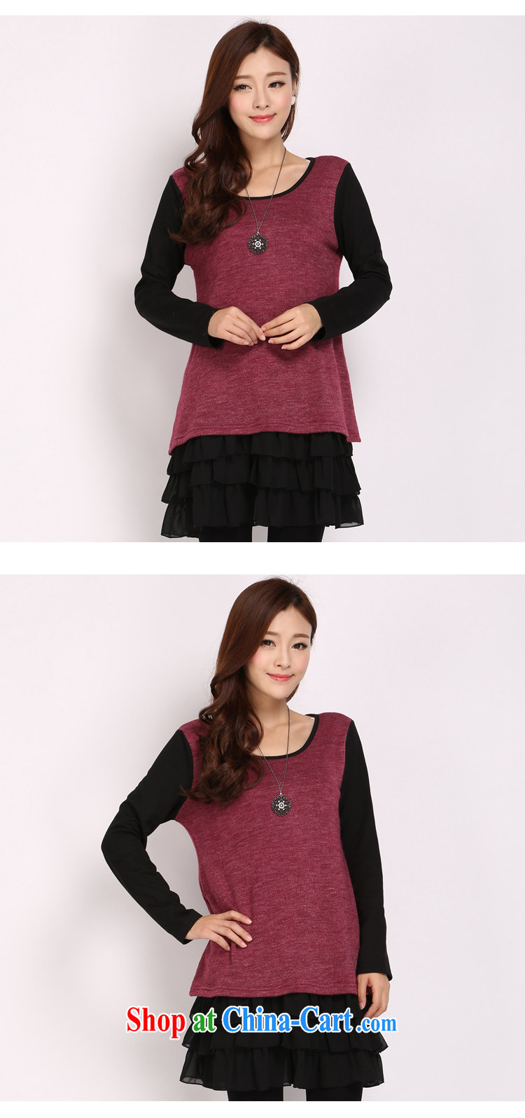 Laurie flower, XL women dress thick sister winter clothing Korean knitted sweater skirt video thin, 3102 maroon 6 XL pictures, price, brand platters! Elections are good character, the national distribution, so why buy now enjoy more preferential! Health