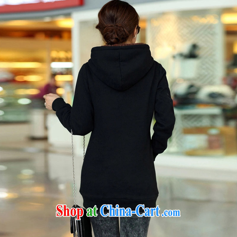 The Code's 2014 fall and winter new jacket, thick MM XL long in the fat and thick loose sweater black 6 XL, Jade Yi Shu, and shopping on the Internet