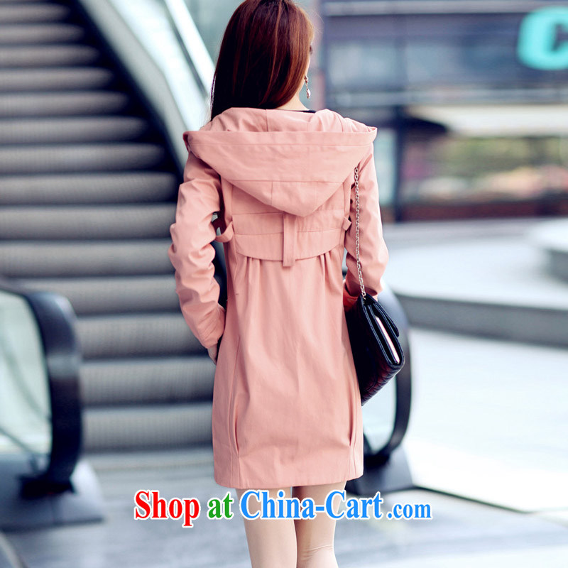 The Code's 2014 fall and winter new thick MM XL-yi, long-sleeved loose windbreaker 220 Jack jacket pink 6 XL, Jade Yi Shu, shopping on the Internet