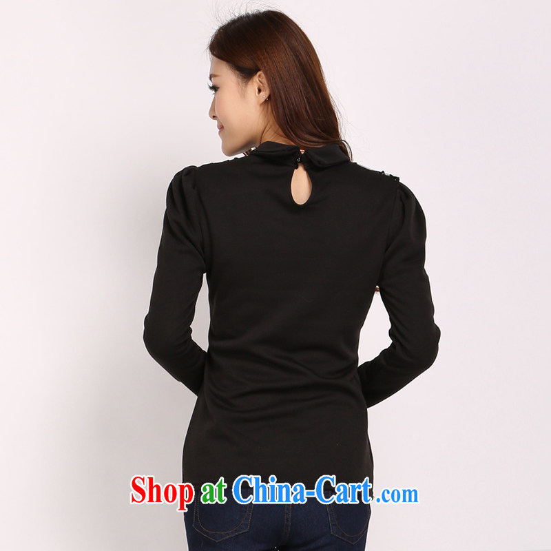 Elizabeth Anne flower, the code female solid T-shirt girls and lint-free cloth thick 200 Jack thick sister winter clothes and indeed increase graphics thin shirt T shirts women 3103 and elegant black 5 XL the lint-free cloth warm - skin care, Shani Flower (Sogni D'oro), online shopping