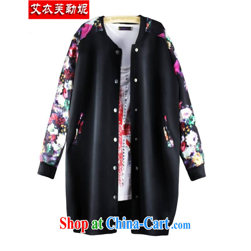 The coat can be, Connie 2015 spring Korea and indeed XL women mm thick, long, relaxed lounge baseball uniform shirt jacket 9908 black XXL 130 - 170 jack, the clothing would, Connie, and shopping on the Internet