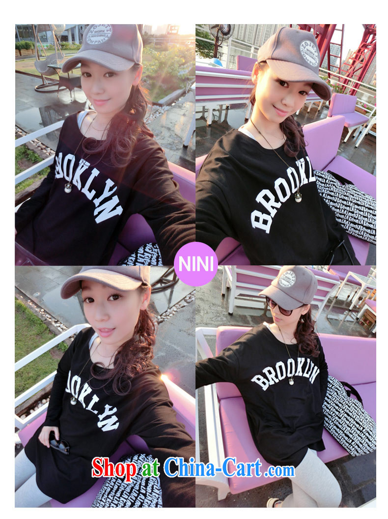 Hi Princess slave larger female Korean fashion 100 ground T shirt long-sleeved round-collar loose video thin bat shirt A 8609 Black Large Number 2 XL 160 - 195 Jack through pictures, price, brand platters! Elections are good character, the national distribution, so why buy now enjoy more preferential! Health