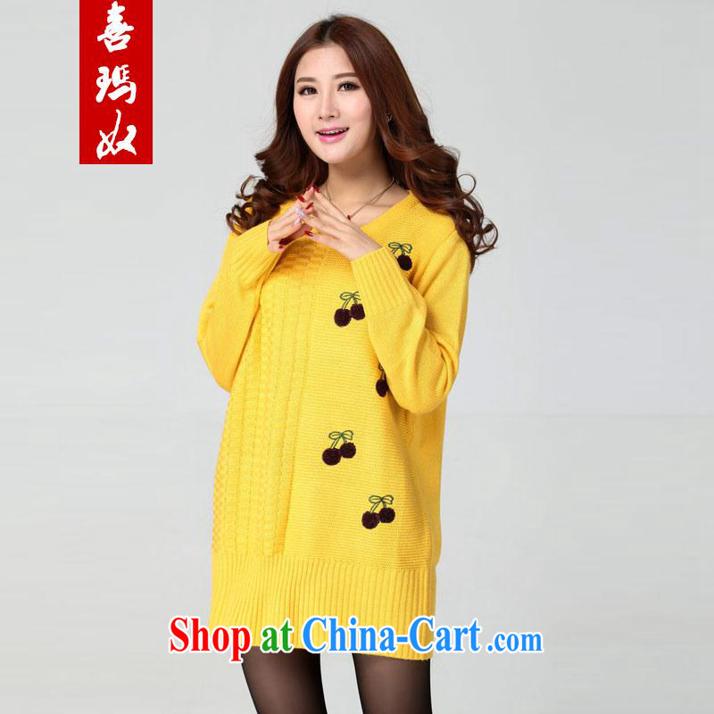 Hi Princess slave new, large, female Style fashion has been the Graphics thin black meat long-sleeved round-collar dresses, skirt solid D 31,179 yellow large code are code 140 - 200 jack wear