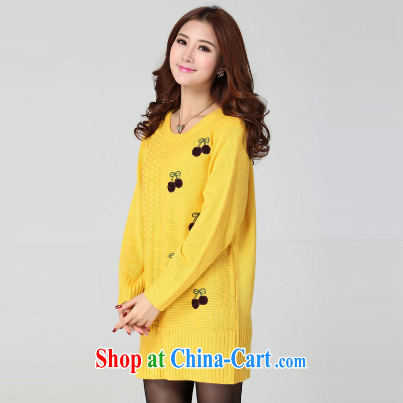 Hi Princess slave new, larger female temperament style has been the Graphics thin black-out meat long-sleeved round-collar dresses, skirt solid D 31,179 yellow large code are code 140 - 200 jack wear, Hi Maria slavery, shopping on the Internet