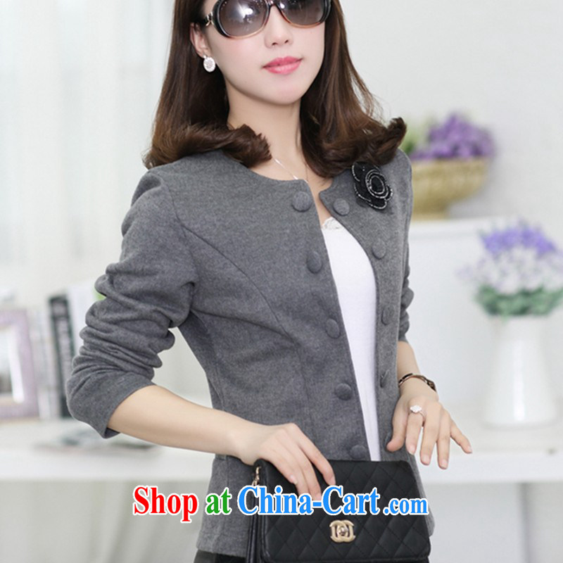 The Code's autumn and winter with the FAT XL thick mm video thin knitting cardigan casual jacket 200 Jack thick sister Sau San video thin cardigan small suit gray XL, Biao (BIAOSHANG), the code women, shopping on the Internet