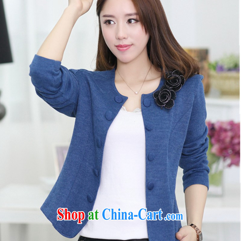 The Code's autumn and winter with the FAT XL thick mm video thin knitting cardigan casual jacket 200 Jack thick sister Sau San video thin cardigan small suit gray XL, Biao (BIAOSHANG), the code women, shopping on the Internet
