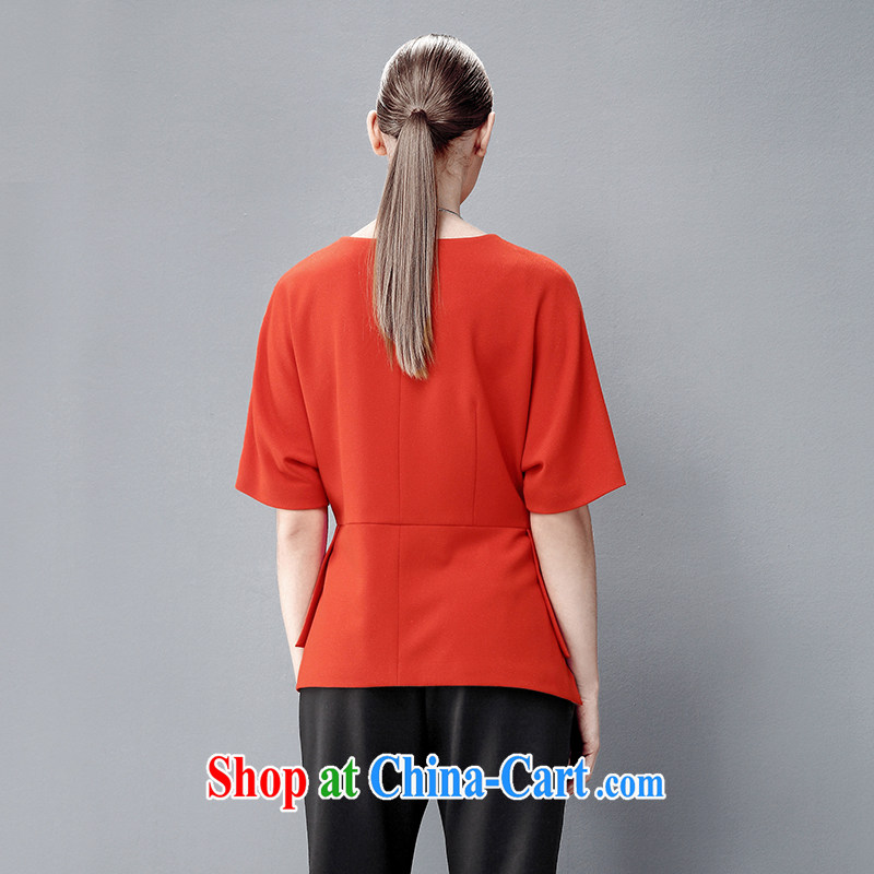 The wheat high-end large, female 2015 new spring, mm thick loose 5 sub-cuff waist Casual Shirt 85136111 orange 4 XL, former Yugoslavia, Mak, and shopping on the Internet