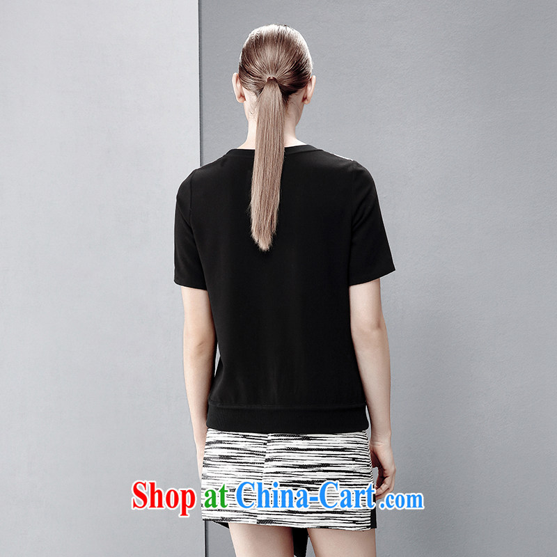 The wheat high-end large, female 2015 new spring, mm thick black-and-white stripes very casual shirt 851362114 black-and-white stripes 6 XL, former Yugoslavia, Mak, and shopping on the Internet