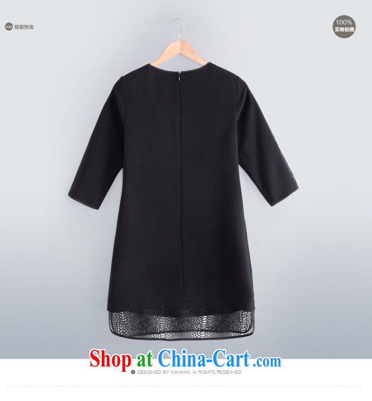 The wheat high-end large, female 2015 spring new thick mm Korean version has been in the barrel cuff dress 851102722 black 3 XL pictures, price, brand platters! Elections are good character, the national distribution, so why buy now enjoy more preferential! Health