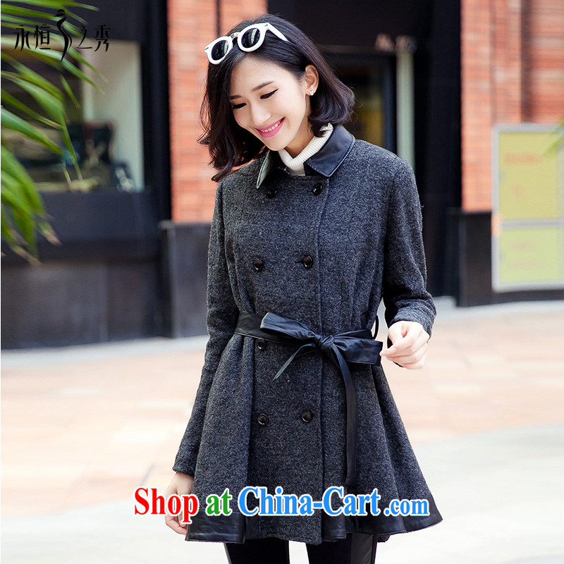 The United States and Europe, Mao jacket? mm thick winter and long in 2014, European and American Beauty graphics thin thick sister? A coat thick mm video thin Korean hair coat is the color XXXXL, Biao (BIAOSHANG), the Code women, online shopping