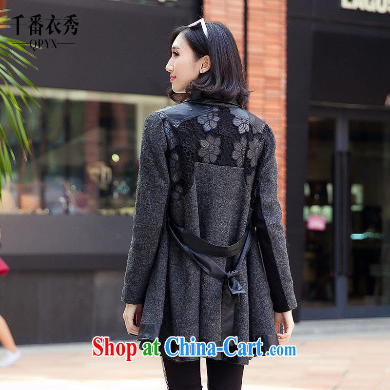 The United States and Europe, Mao jacket? mm thick winter and long in 2014, European and American Beauty graphics thin thick sister? A coat thick mm video thin Korean hair coat is the color XXXXL, Biao (BIAOSHANG), the Code women, online shopping